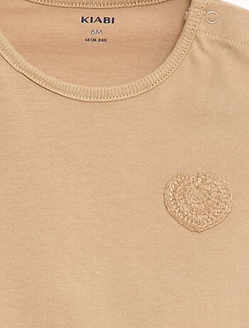 Camiseta de punto con cierre de automáticos en el hombro