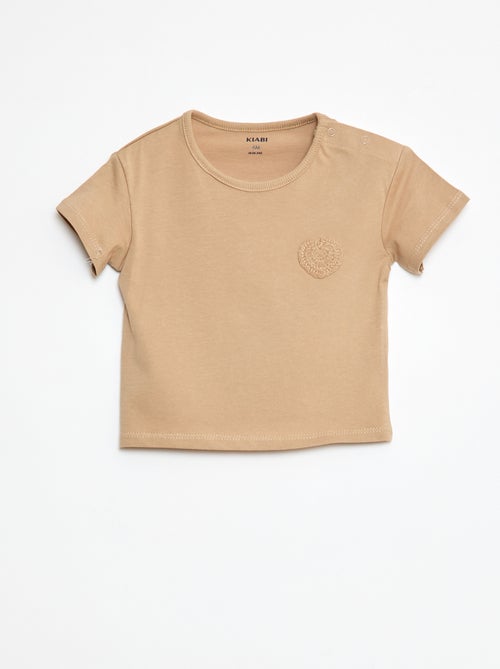 Camiseta de punto con cierre de automáticos en el hombro - Kiabi