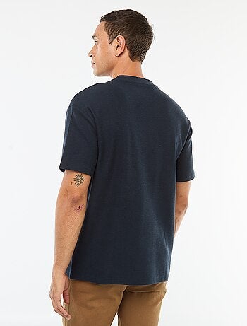 Camiseta de punto con cuello de pico