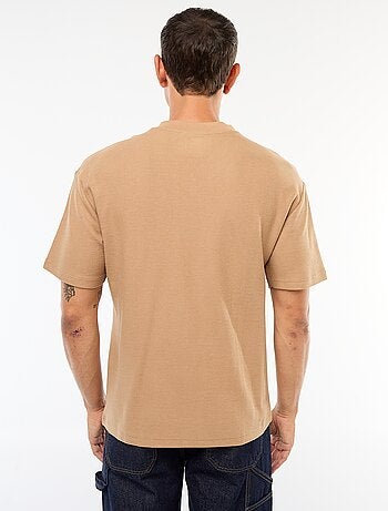 Camiseta de punto con cuello de pico