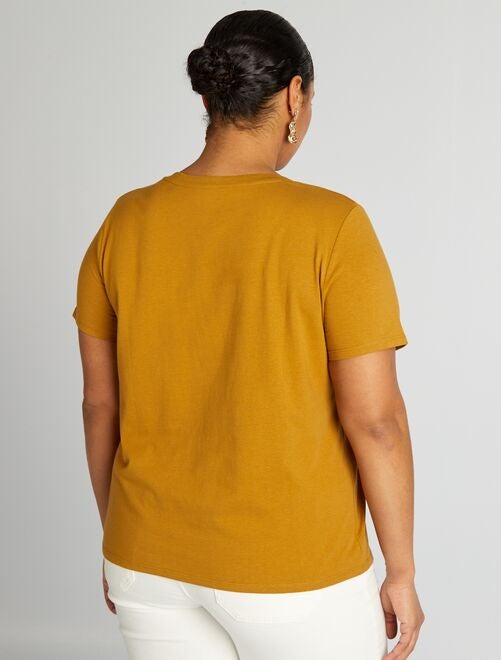 Camiseta de punto con cuello de pico - Kiabi