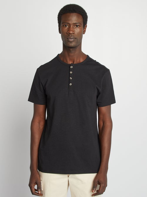 Camiseta de punto con cuello panadero - Kiabi