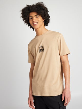 Camiseta de punto con cuello redondo