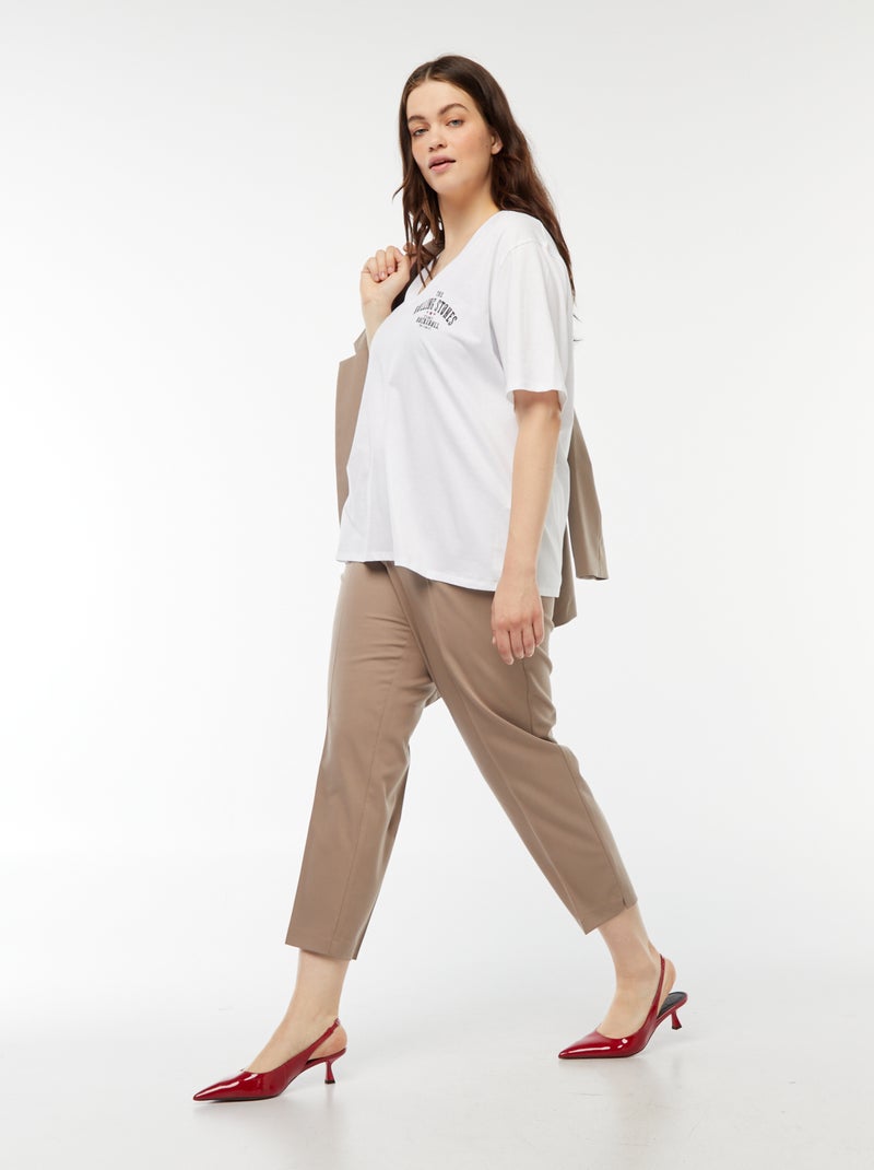 Camiseta de punto con cuello redondo 'The Rolling Stones' blanco - Kiabi