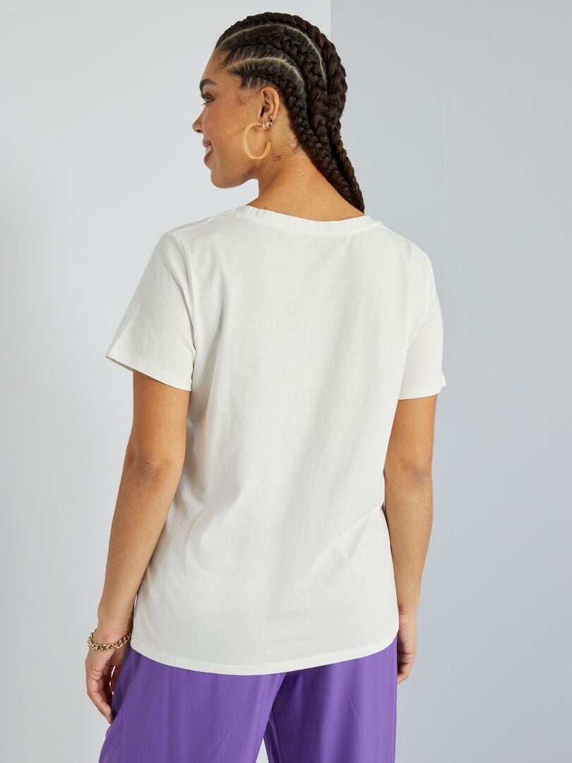 Camiseta de punto con cuello redondo VERDE - Kiabi