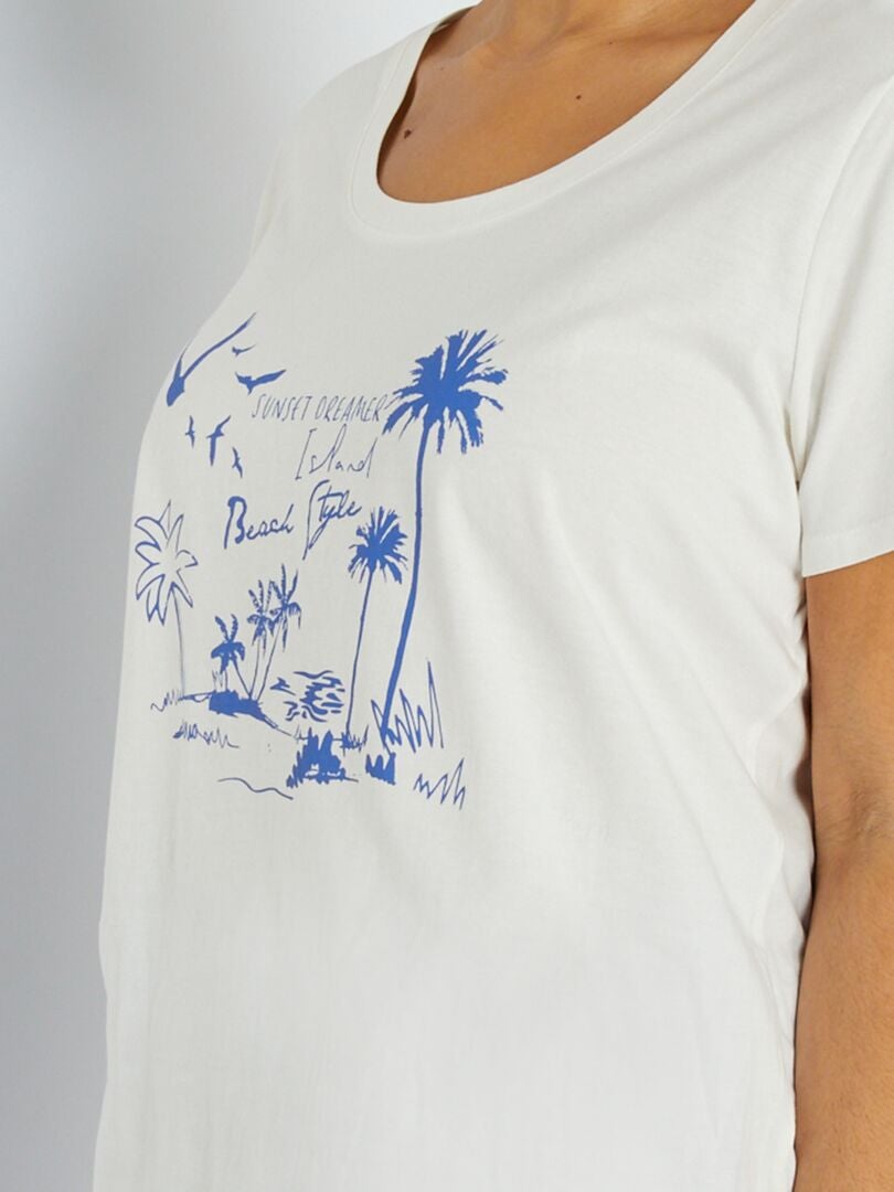 Camiseta de punto con cuello redondo VERDE - Kiabi