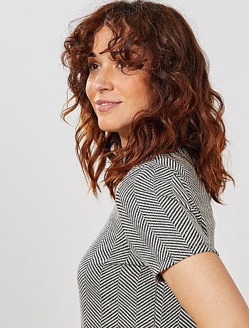 Camiseta de punto con espigas - Kiabi