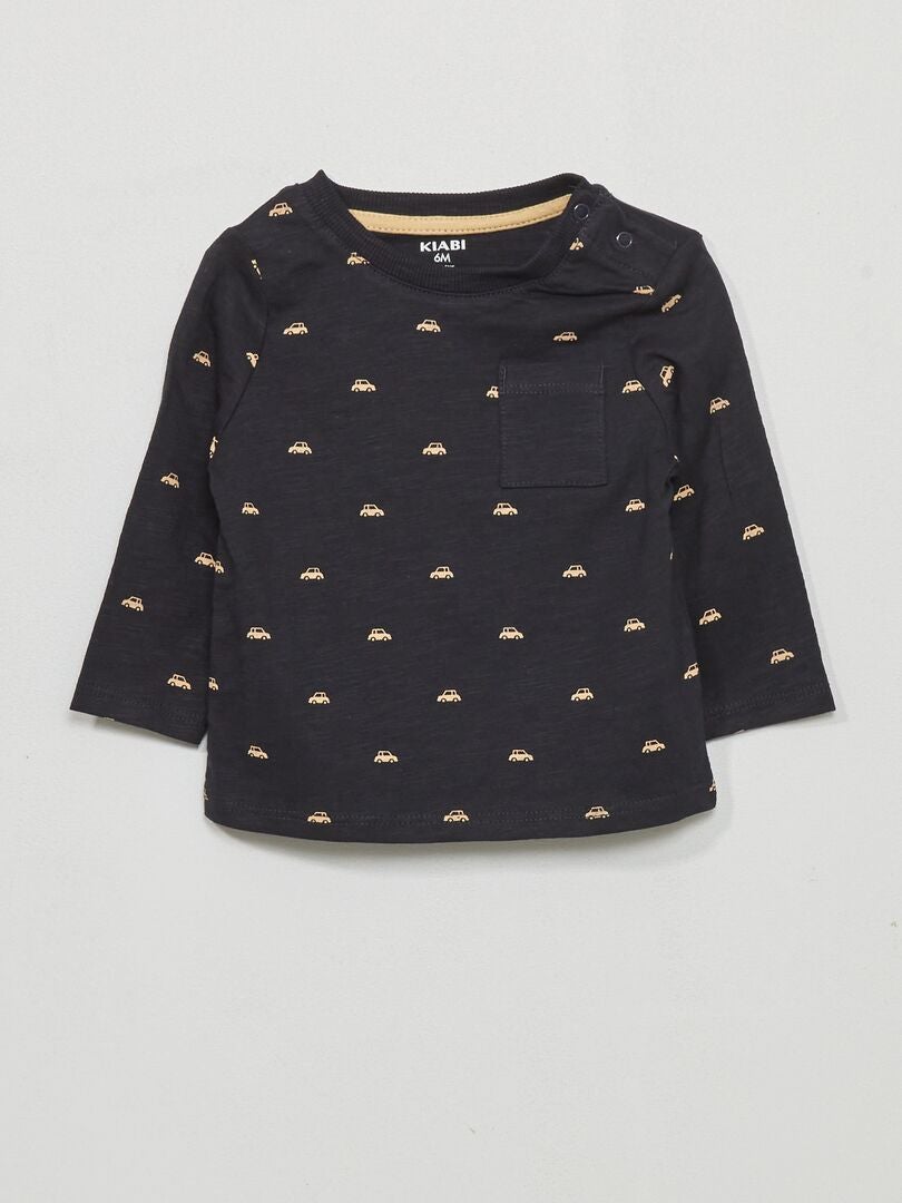 Camiseta de punto con estampado AZUL - Kiabi