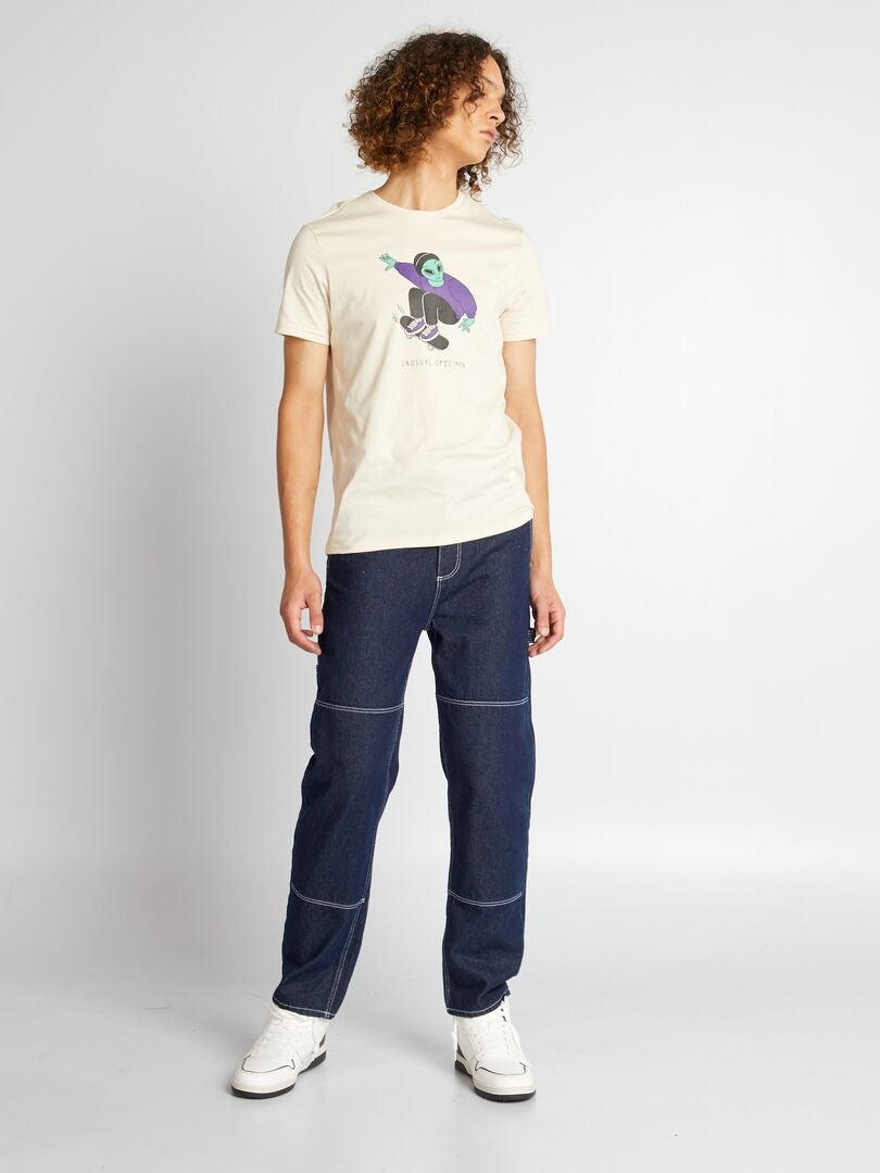 Camiseta de punto con estampado BEIGE - Kiabi