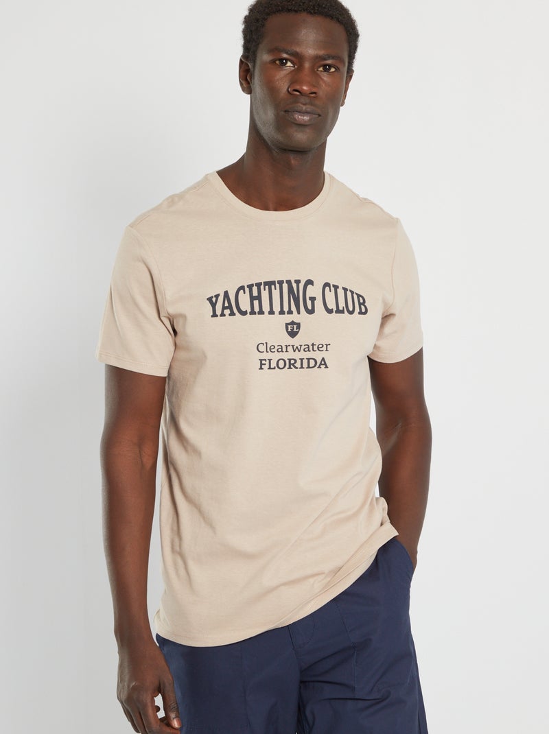 Camiseta de punto con estampado BEIGE - Kiabi