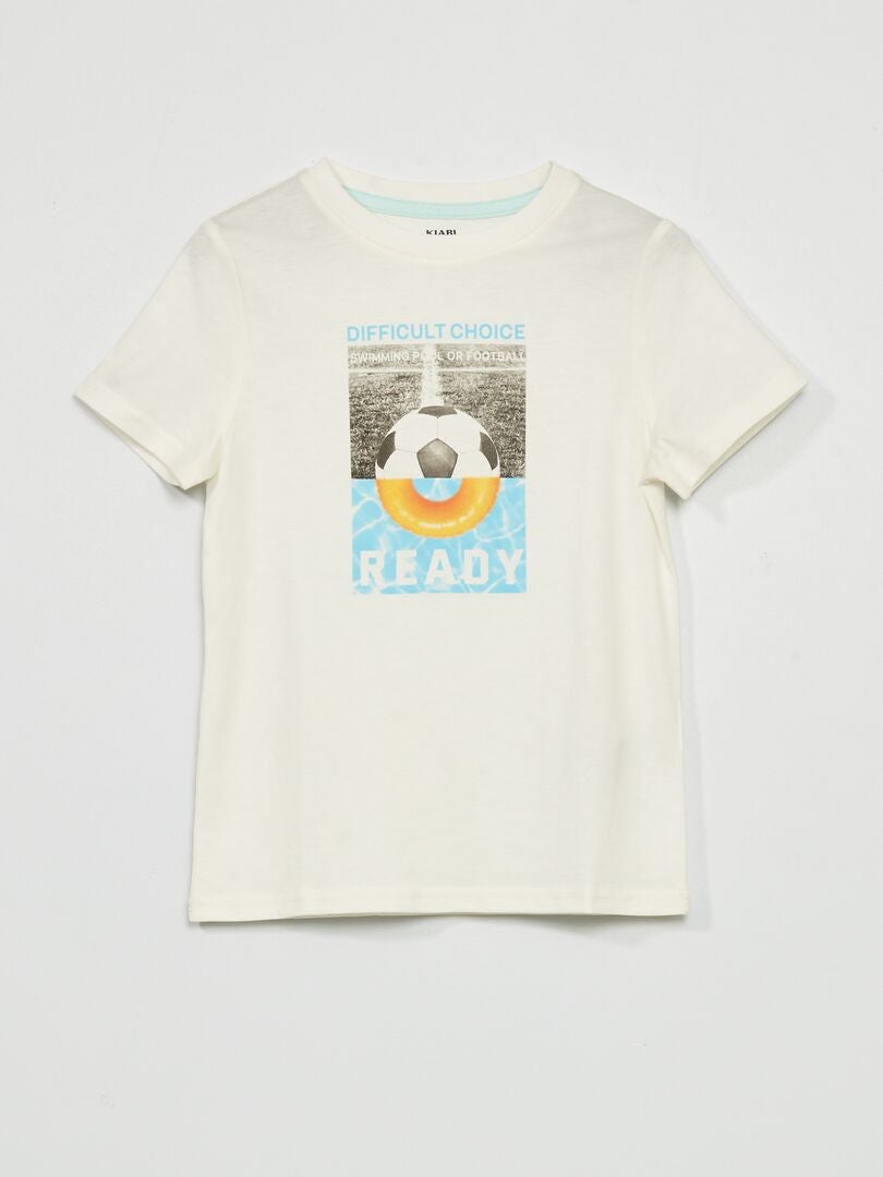 Camiseta de punto con estampado BEIGE - Kiabi