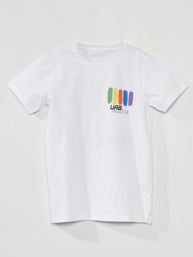 Camiseta de punto con estampado blanco - Kiabi