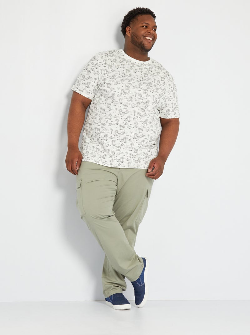 Camiseta de punto con estampado BLANCO - Kiabi
