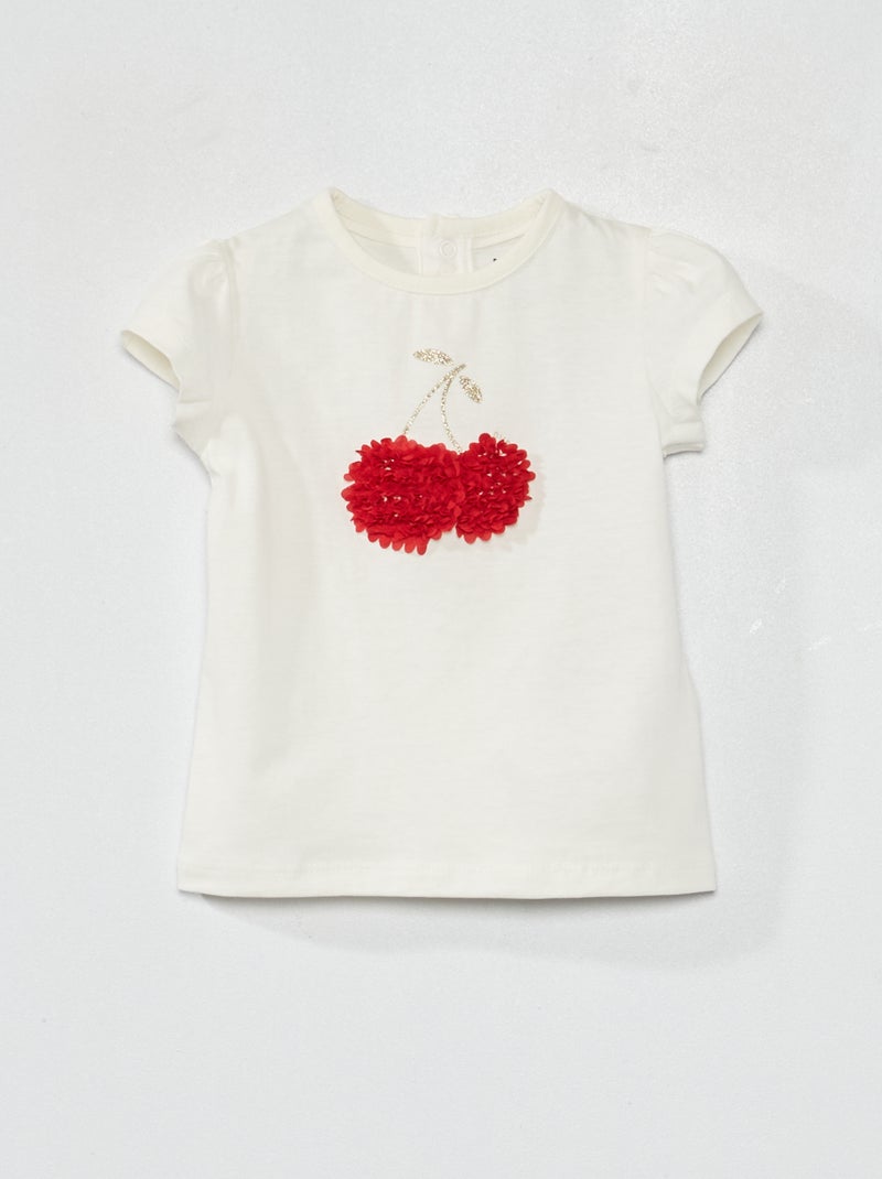 Camiseta de punto con estampado BLANCO - Kiabi