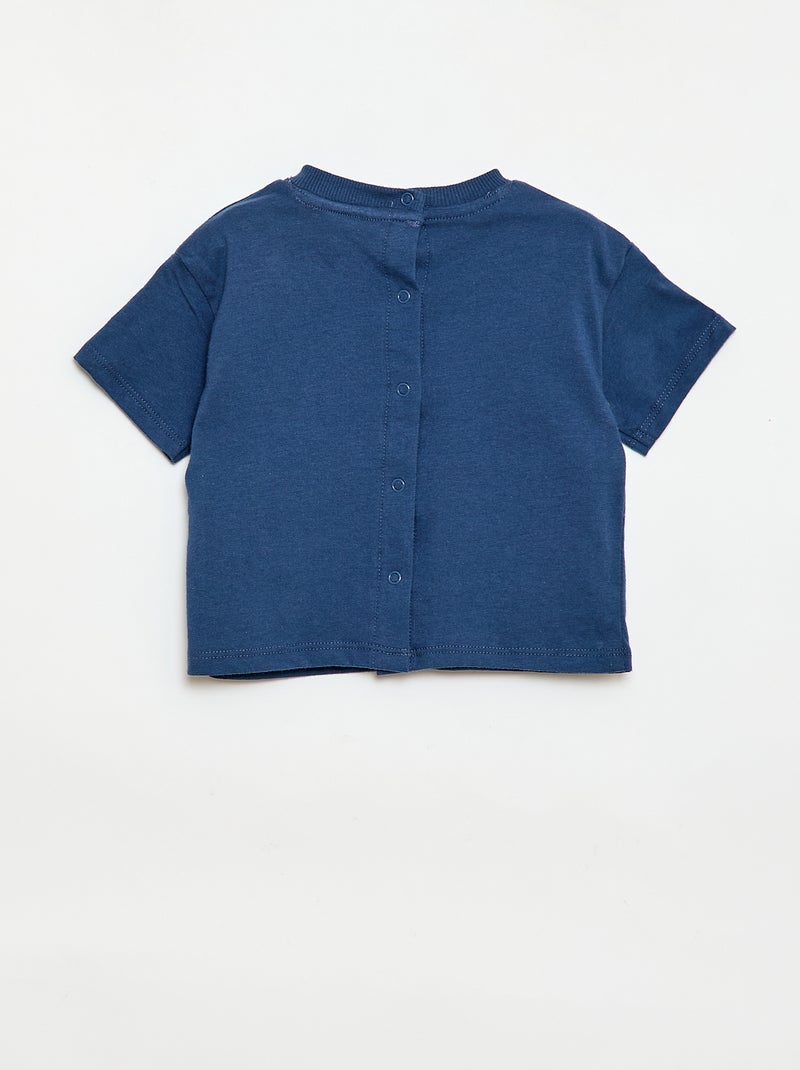 Camiseta de punto con estampado 'Jurassic World' Azul - Kiabi