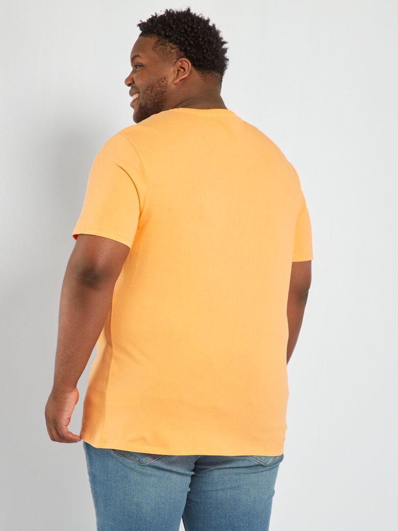 Camiseta de punto con estampado NARANJA - Kiabi