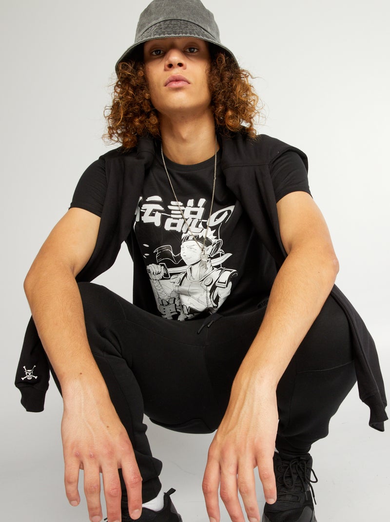 Camiseta de punto con estampado NEGRO - Kiabi