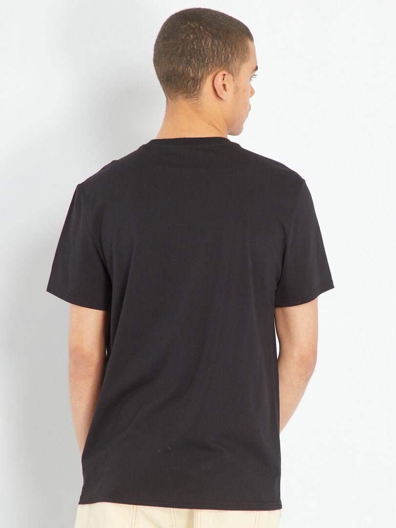 Camiseta de punto con estampado Negro - Kiabi