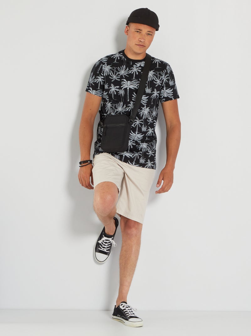 Camiseta de punto con estampado NEGRO - Kiabi