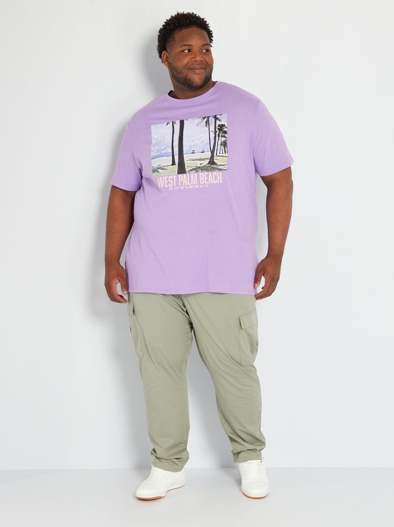 Camiseta de punto con estampado PURPURA - Kiabi