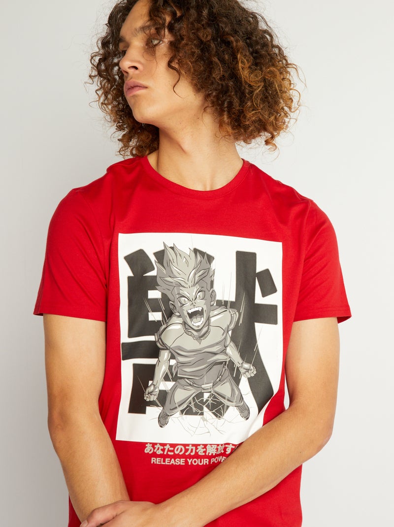 Camiseta de punto con estampado ROJO - Kiabi