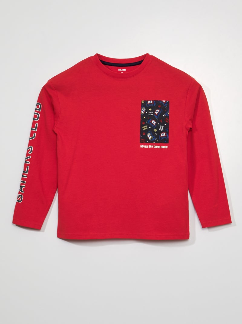 Camiseta de punto con estampado ROJO - Kiabi
