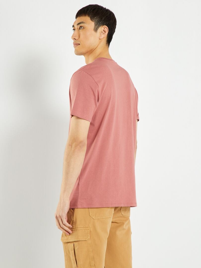 Camiseta de punto con estampado ROSA - Kiabi