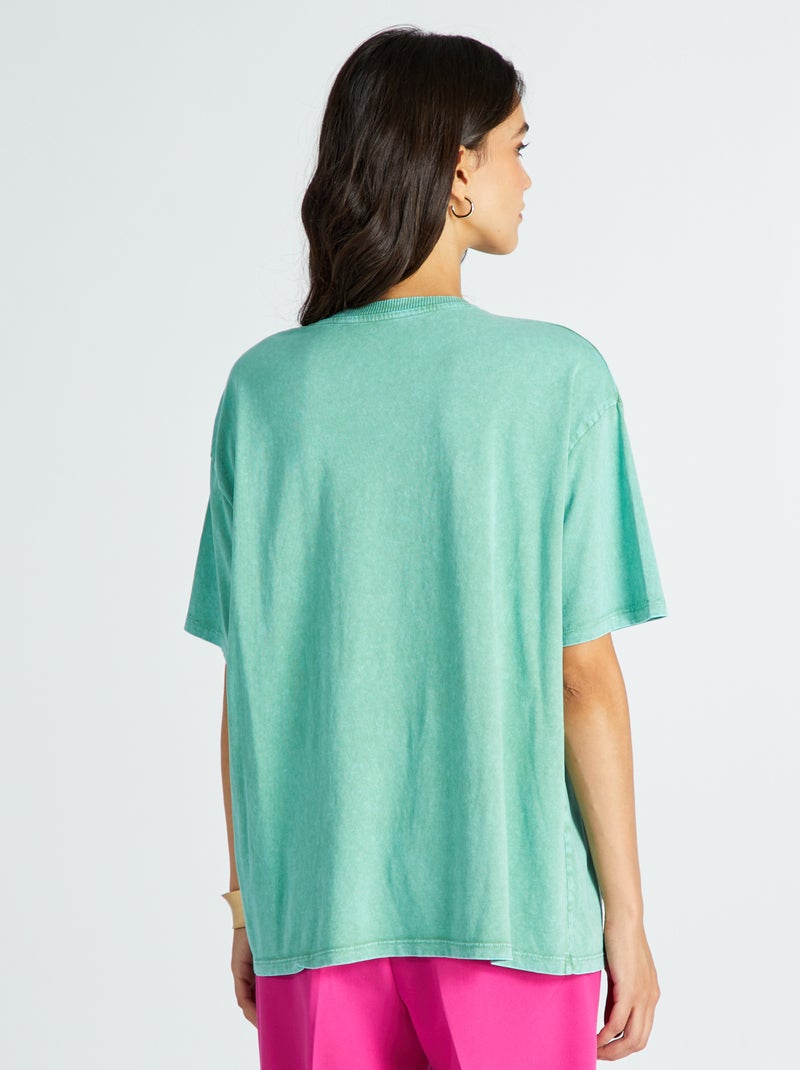 Camiseta de punto con estampado VERDE - Kiabi
