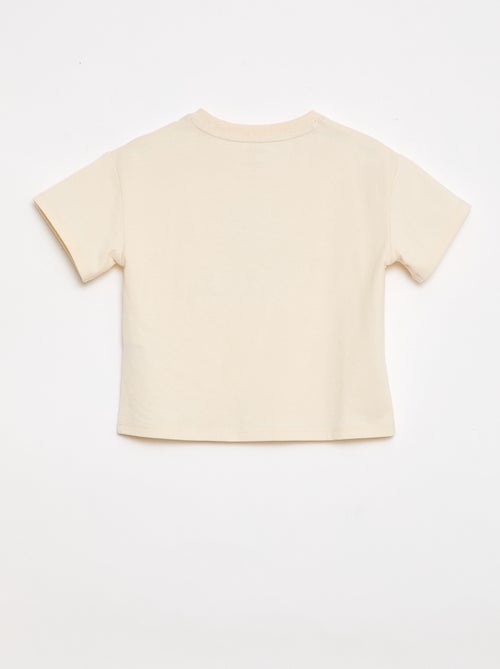 Camiseta de punto con estampado y manga corta - Kiabi