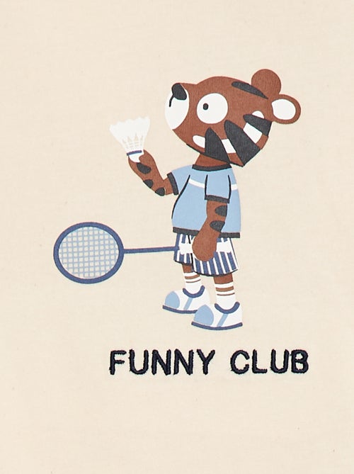 Camiseta de punto con estampado y manga corta - Kiabi