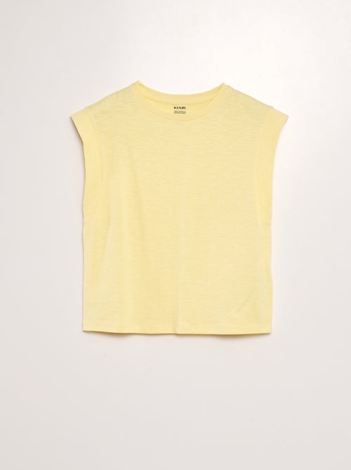 Camiseta de punto con manga muy corta - Kiabi