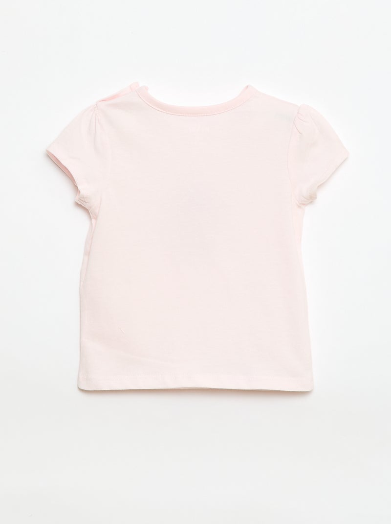 Camiseta de punto con mangas cortas Rosa - Kiabi