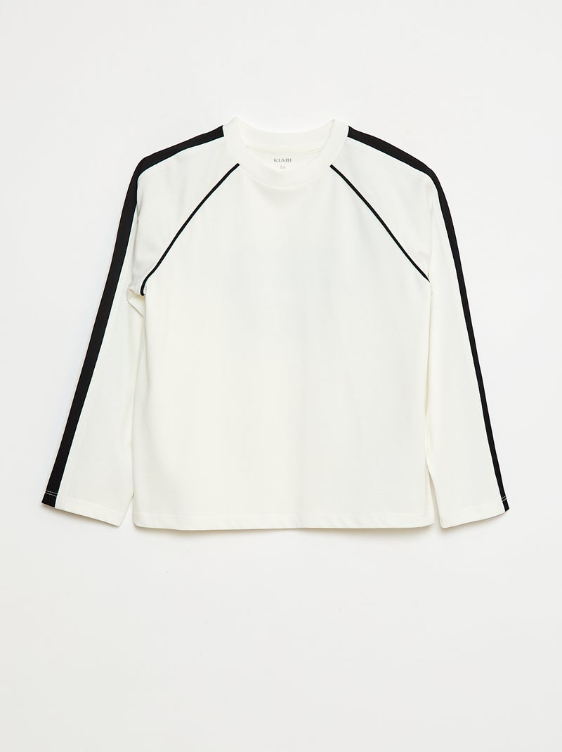 Camiseta de punto con mangas largas Beige - Kiabi