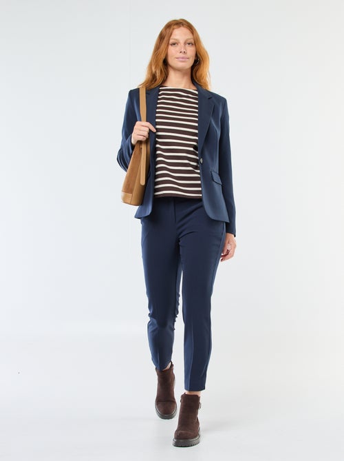 Camiseta de punto con mangas largas y estampado de rayas - Kiabi