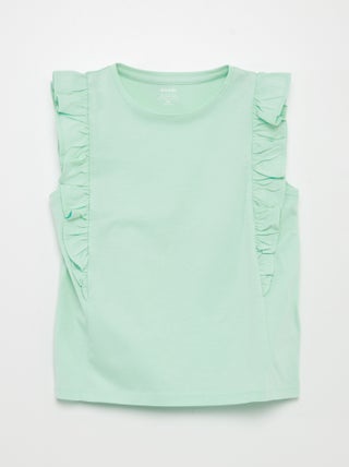 Camiseta de punto con volantes