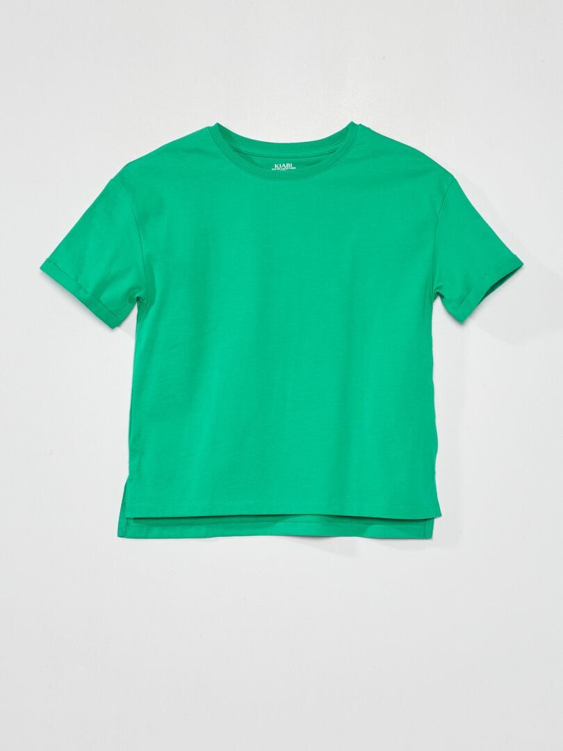Camiseta de punto con vueltas Verde - Kiabi
