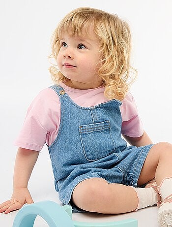 Camiseta de punto de algodón con parche de corazón