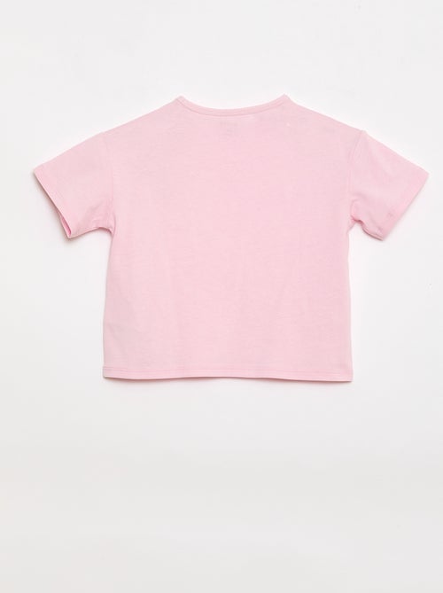 Camiseta de punto de algodón con parche de corazón - Kiabi