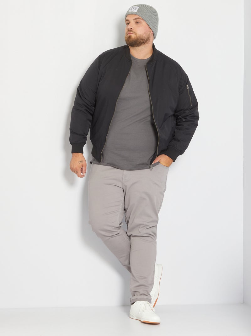 Camiseta de punto de algodón puro GRIS - Kiabi