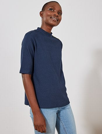 Camiseta de punto de canalé - Kiabi