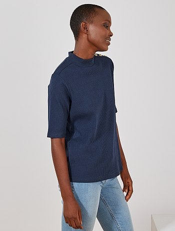 Camiseta de punto de canalé - Kiabi