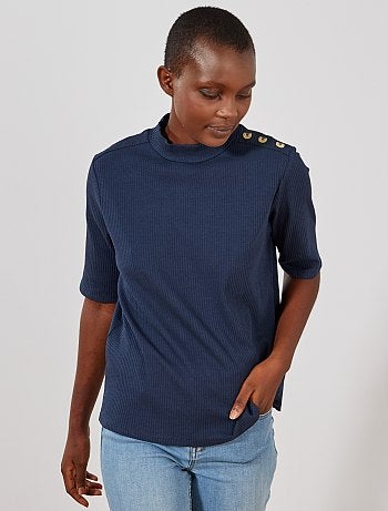 Camiseta de punto de canalé - Kiabi