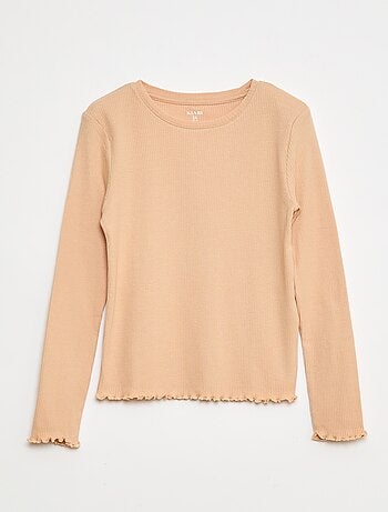 Camiseta de punto de canalé