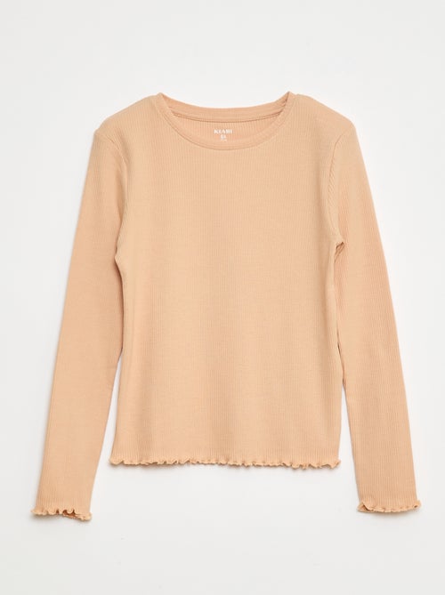 Camiseta de punto de canalé - Kiabi
