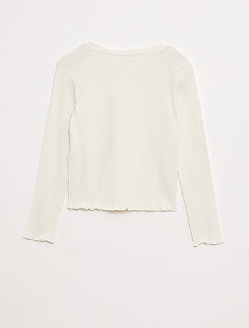 Camiseta de punto de canalé