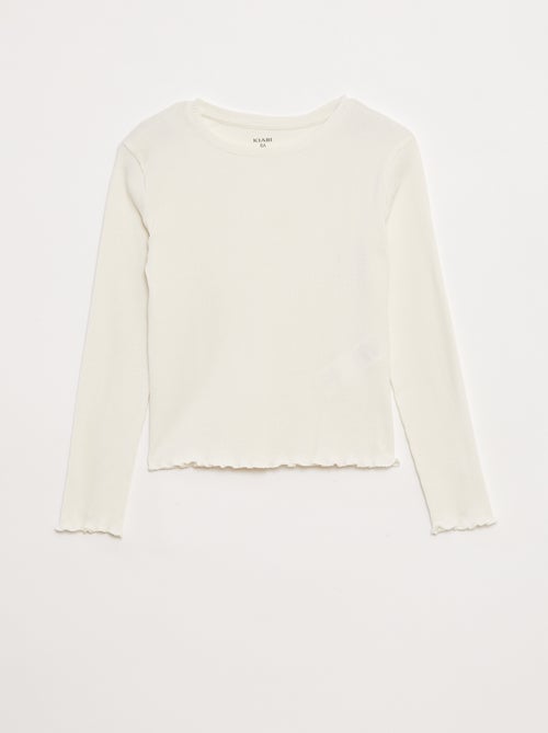 Camiseta de punto de canalé - Kiabi