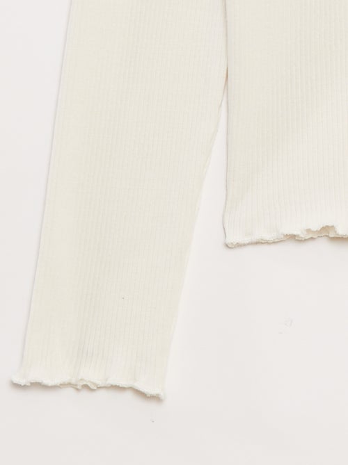 Camiseta de punto de canalé - Kiabi