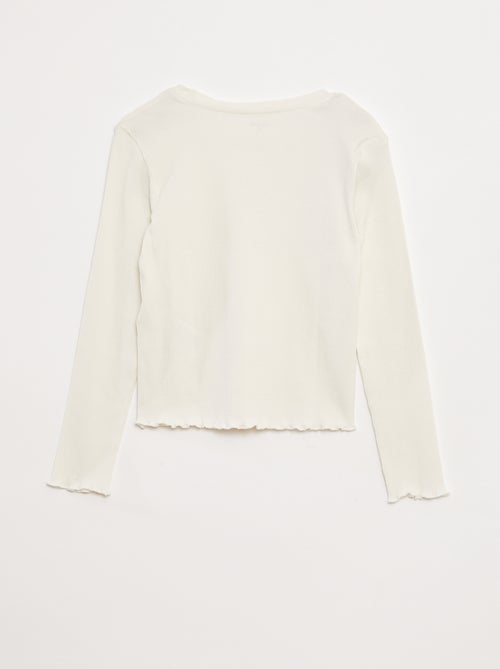 Camiseta de punto de canalé - Kiabi