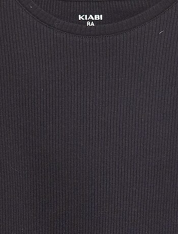 Camiseta de punto de canalé