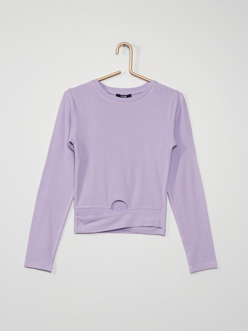 Camiseta de punto de canalé PURPURA - Kiabi